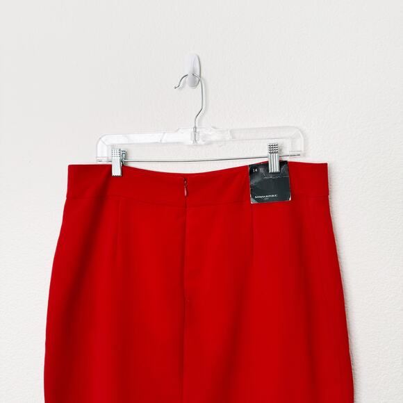 [Banana Republic] Red White Racing Stripe Pencil Skirt Work Career NWT Size 14 - Picture 4 of 10